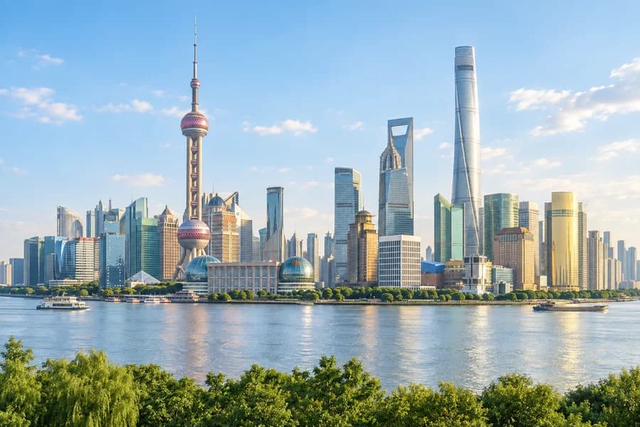 AI-generated illustration of the Shanghai skyline
